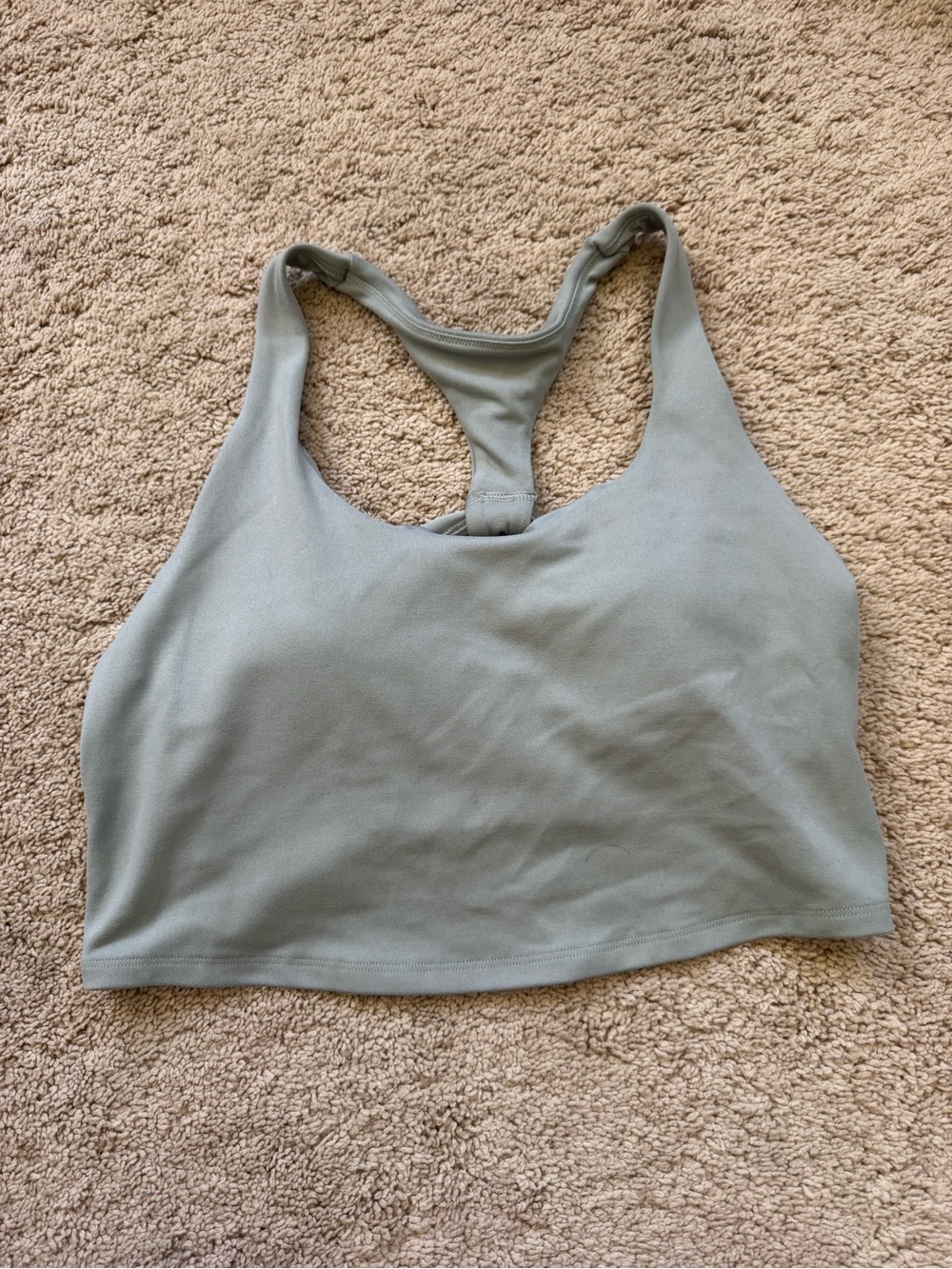 Hollister Gilly Hicks Racerback Seamless Crop Bralette - Sage Green